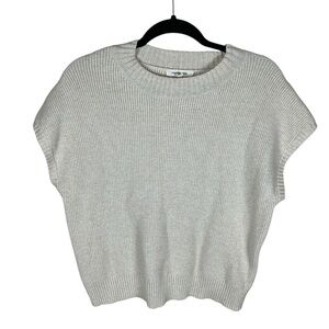 *2/$30* Grade & Gather Beige Sleeveless Crew Neck Sweater Vest Size S Neutral